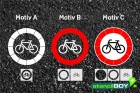 Verkehrszeichen Schablone "Verbot für Radfahrer"