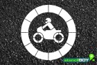 Verkehrszeichen Schablone "Verbot für Krafträder"