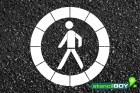Verkehrszeichen Schablone "Verbot für Fußgänger"