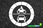 Verkehrszeichen Schablone "Verbot für Kraftfahrzeuge"