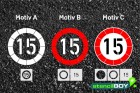 Verkehrszeichen Schablone "Zulässige Höchstgeschwindigkeit"