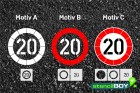 Verkehrszeichen Schablone "Zulässige Höchstgeschwindigkeit"