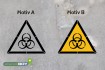 Schablone "Warnung vor Biogefährdung"