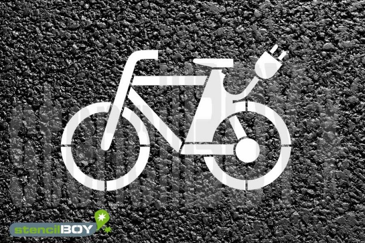 "E-Bike" Bodenmarkierungs-Schablone