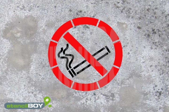 Schablone "Rauchen verboten"