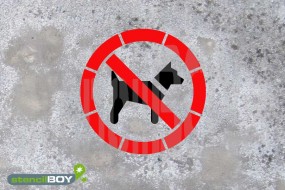 Schablone "Mitführen von Hunden (Tieren) verboten"