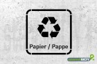 Schablone Abfallkennzeichen "Papier / Pappe"
