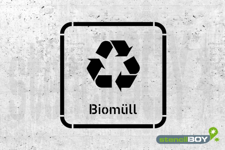 Schablone Abfallkennzeichen "Biomüll"