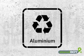Schablone Abfallkennzeichen "Aluminium"