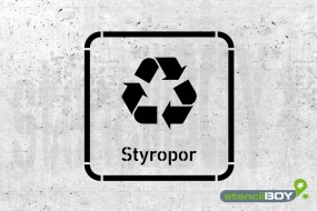 Schablone Abfallkennzeichen "Styropor"