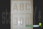 Buchstabenschablonen 300 - 450mm nach DIN 1451