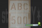 Buchstabenschablonen 500 - 650mm nach DIN 1451