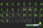Buchstabenschablonen mit Umlauten nach Stencil-Font AL (mit Hilfslinien)