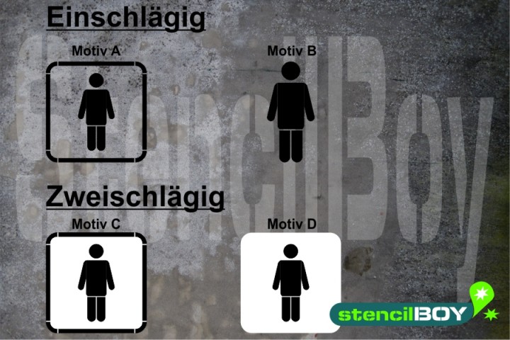 Men/Herren WC - Schablonen Version 2
