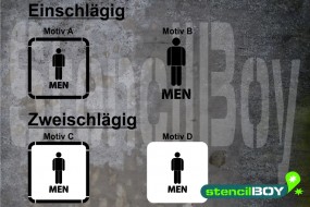 Men/Herren WC - Schablonen