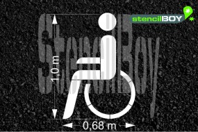"Behinderte" Piktogramm nach RMS - Bodenmarkierungsschablone