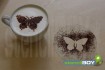 Cappuccino Schablone Schmetterling