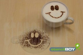 Cappuccino Schablone "Smiley - Rene"