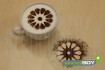 Cappuccino Schablone "Blume - florales Motiv 1"