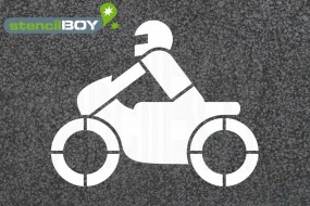 "Motorrad" Bodenmarkierungsschablone