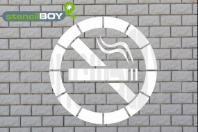 "Rauchen verboten"- "No Smoking" Boden- und Wandmarkierungs-Schablone