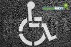 "Rollstuhlfahrer" Grösse XL Bodenmarkierungs-Schablone