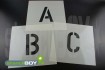 400mm Buchstabenschablonen nach DIN 1451 mit Sprühnebelschutz