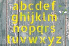 400mm Kleinbuchstabenschablonen Font AL mit Sprühnebelschutz