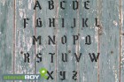200mm Buchstabenschablonen Font GO mit Sprühnebelschutz