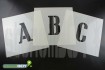 110-150mm Buchstabenschablonen Font CA mit Sprühnebelschutz