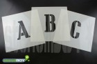 200mm Buchstabenschablonen Font CA mit Sprühnebelschutz