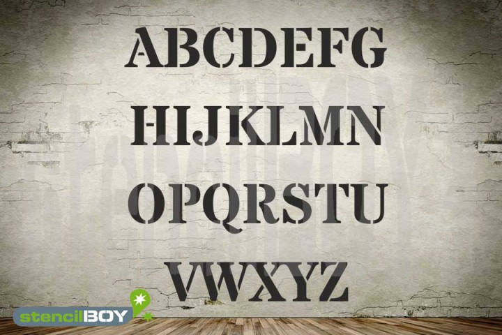 150mm Buchstabenschablone Font DO mit Sprühnebelschutz