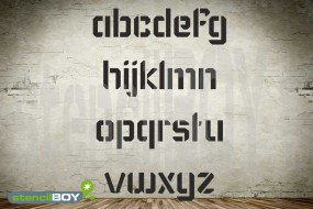 Kleinbuchstabenschablone Font KA