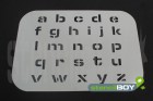 Kleinbuchstabenschablone Font ESS