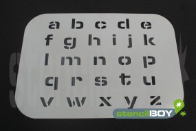 Kleinbuchstabenschablone Font ESS