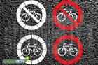 Fahrradfahren verboten - Radfahren verboten Kunststoffschablone