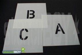 27 Stk Großbuchstaben Blockschrift DIN 1451 Signierschablonen Alphabet A-Z