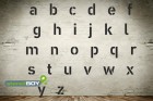 einzelne Kleinbuchstaben-Steckschablone in Hausschrift