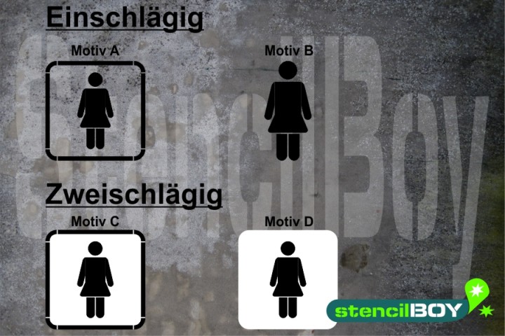 Women/Damen WC - Schablonen Version 2